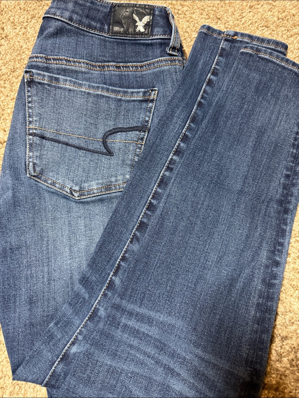 American Eagle Outfitters Medium Blue Skinny Jeggings Juniors US 4 Short